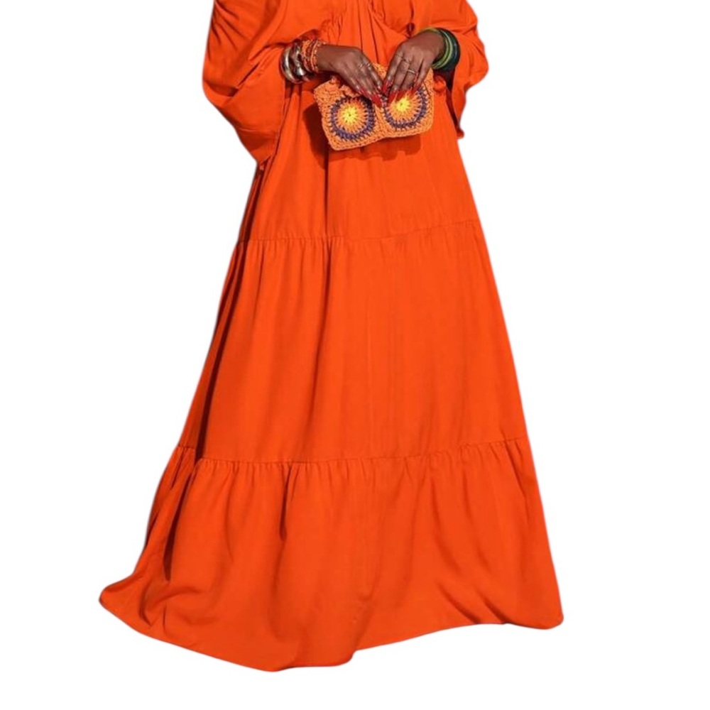 SHEIN Vibrant Orange Maxi Dress - Picture 5 of 16